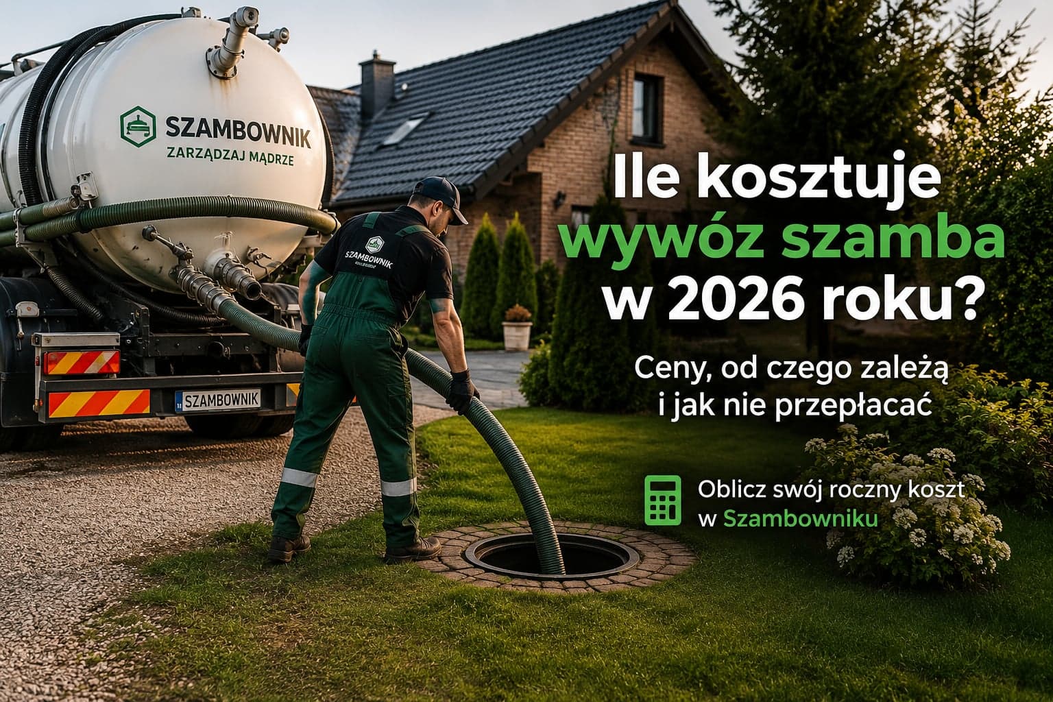 Ile kosztuje wywóz szamba w 2026 roku? Ceny, przykłady i sposoby na niższe rachunki